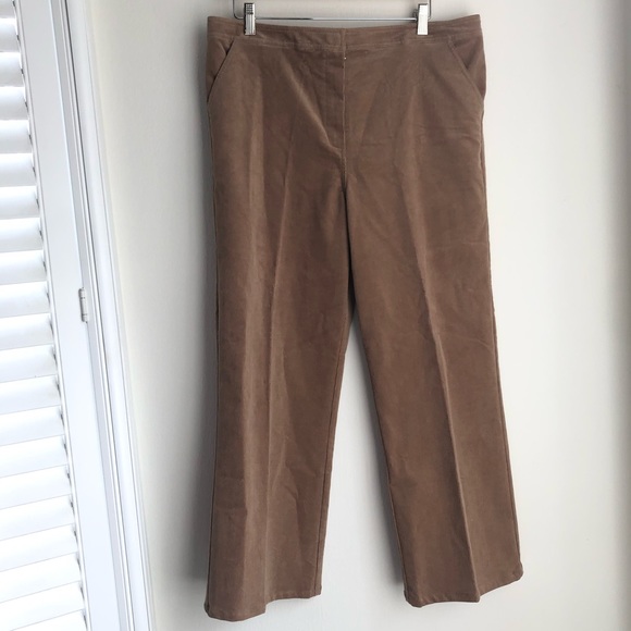 St. John Sport by Marie Gray Pants - St. John Sport size 12 Beige Straight Leg Corduroy Dress Pants